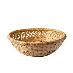 Woven Bamboo Basket Stock Photo