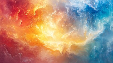 Fototapeta premium Abstract Colorful Swirling Clouds Background