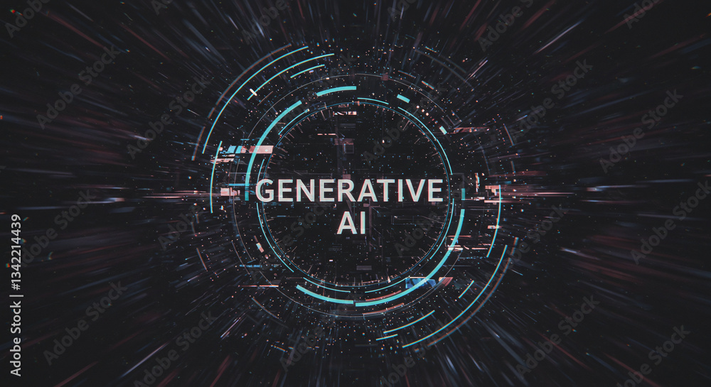 Poster generative ai: a cutting-edge graphic showcasing 