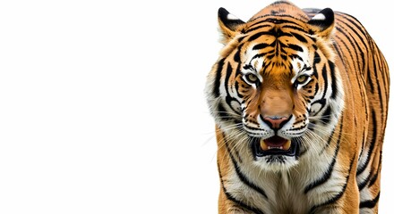 Fototapeta premium Majestic Tiger on White Background