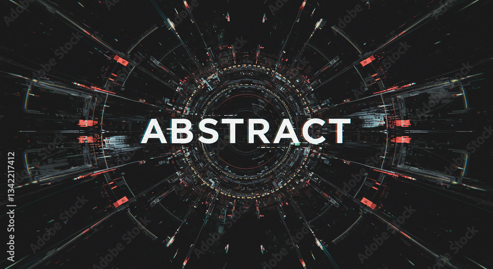 Aufkleber tunnel of abstraction: a captivating tunnel of abstract design. the word 