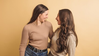 Two friends sharing a joyful moment together