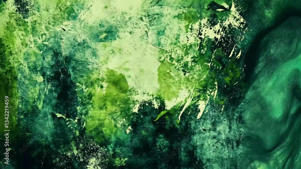 Poster seamless abstract animated green grunge backdrop with textured layers and dynamic shading effects, a