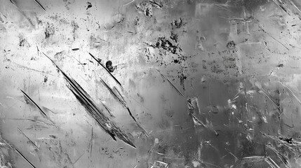 AI generated surface of silver-colored grunge metal with deep gouges or scratches