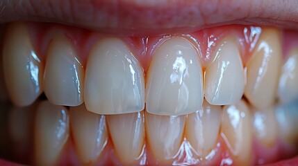 Content patient before veneer bonding displaying clean methodical resin curing light placement