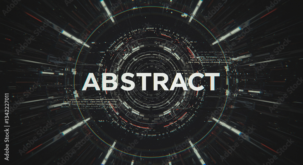 Poster abstract digital design: a dynamic composition showcases abstract digital design, with vibrant color