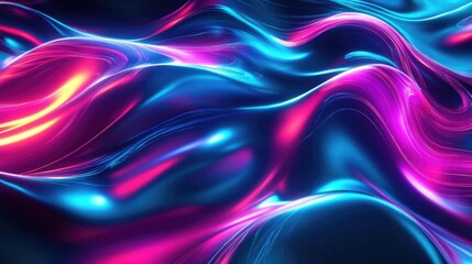 Abstract Glowing Blue Pink Waves Background Texture