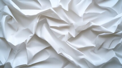 Obraz premium Abstract white fabric texture with folds and creases