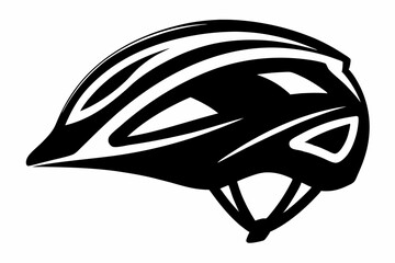 bike helmet line art silhouette vector illustration