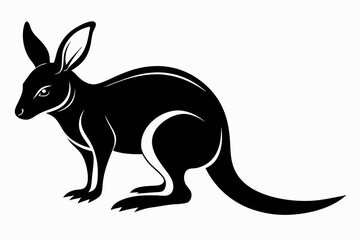 bilby line art silhouette vector illustration