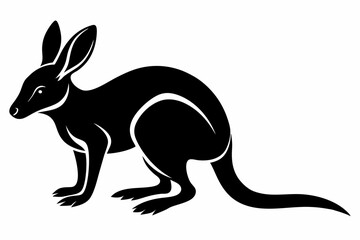 bilby line art silhouette vector illustration