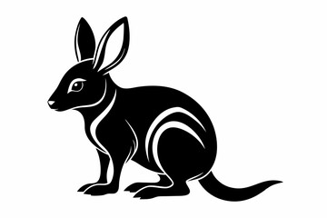 bilby line art silhouette vector illustration