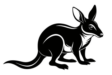 bilby line art silhouette vector illustration