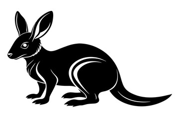 bilby line art silhouette vector illustration