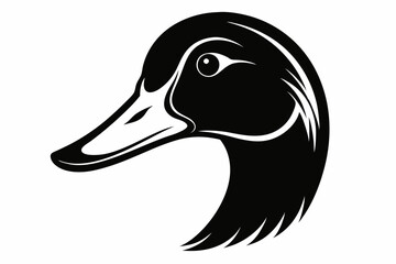 duck head line art silhouette vector illustration