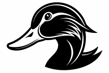 duck head line art silhouette vector illustration