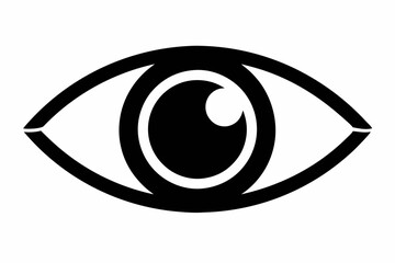 eyeball icon line art silhouette vector illustration