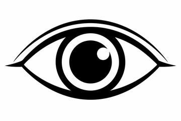 eyeball icon line art silhouette vector illustration