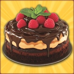 Decadent Chocolate Raspberry Cake.