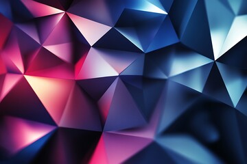 Obraz premium Vibrant Low-Poly Abstract Background, Sharp Edges and Bold Colors