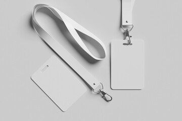 Blank ID card for mockup - 3D Illustration