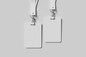Blank ID card for mockup - 3D Illustration
