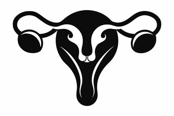 ovarie line art silhouette vector illustration