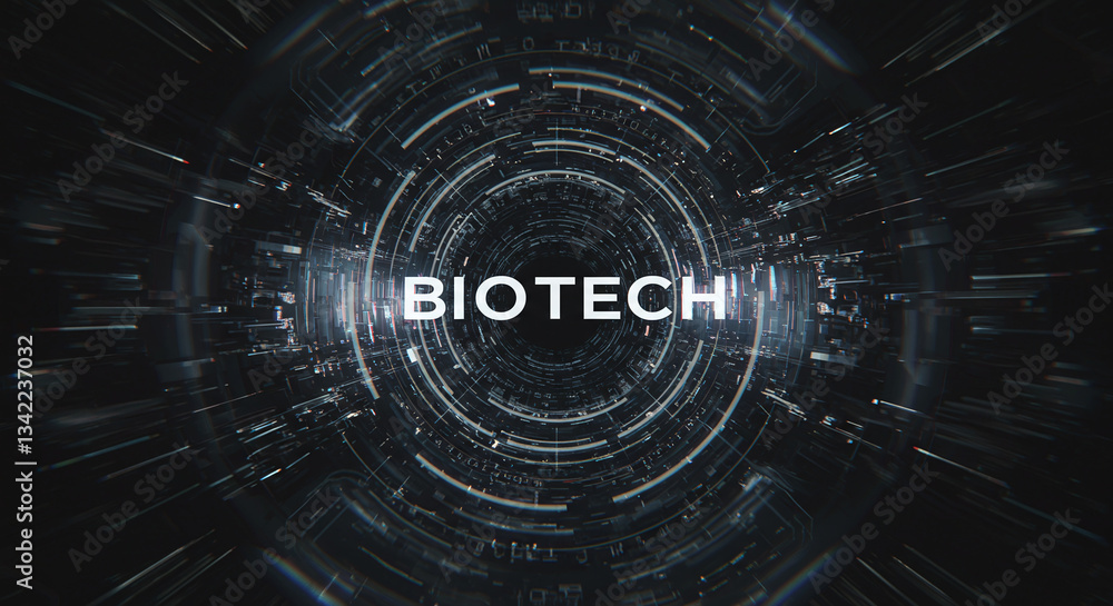 Aufkleber biotech futuristic display: an artistic display of 