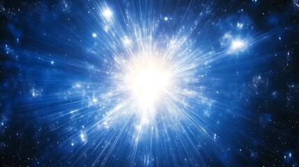 Cosmic Explosion Radiating Light.