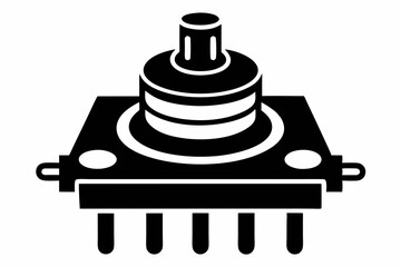 potentiometer line art silhouette vector illustration