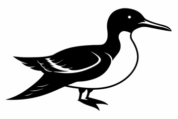 shearwater line art silhouette vector illustration