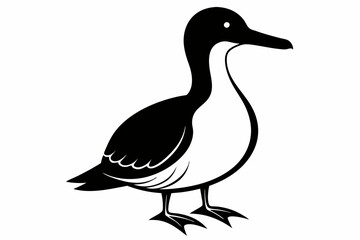 shearwater line art silhouette vector illustration