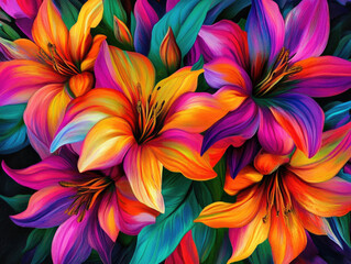 Fototapeta premium Colorful flower bouquet