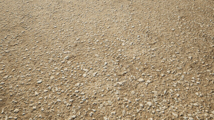 Concept or conceptual brown background  of rough and grunge ground gravel texture floor as a modern pattern layout. A 3d illustration metaphor for construction, architecture and landscape design