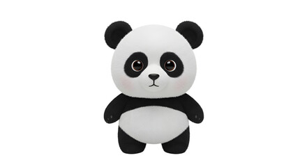 Obraz premium Panda with Small Red Heart