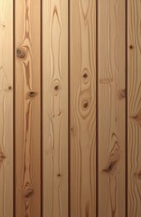 Fototapeta premium Light brown wood wall panel with beautiful natural patterns. Abstract wooden texture, close-up shot, vertical planks, vintage wallpaper design, space for work presentations, interior finishing,