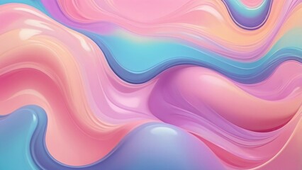 Fototapeta premium Abstract Liquid Swirls in Pastel Colors