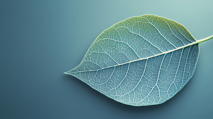 A detailed close-up of a solitary leaf on a smooth background. nature offers endless inspiration. observe its intricate veins and vibrant colors. generative ai. Endless Veins. Illustration