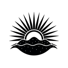 Obraz premium sun and clouds vector illustration