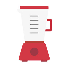 Red kitchen blender icon. Vector.