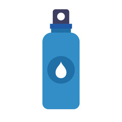 Blue water bottle icon. Vector.