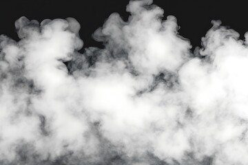 White Smoke Clouds for Dark Background.