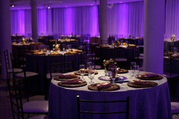 Table set for dinner or party