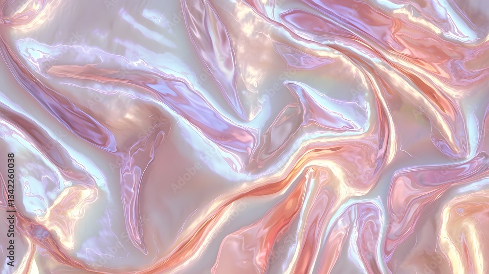 Wall mural ethereal fluid abstract background with soft swirls and hues