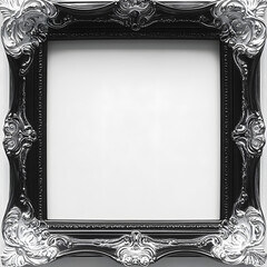 Elegant Black Frame with Silver Accents