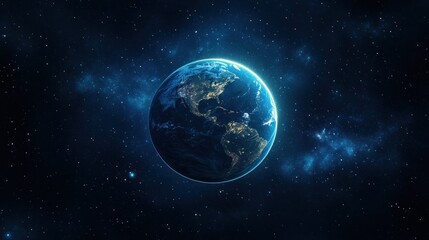 Fototapeta premium Earth at Night: A Celestial View of Our Planet