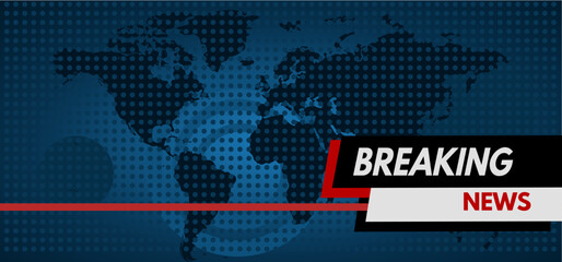Breaking news background, banner, template - vector illustration