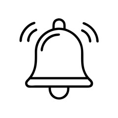 Obraz premium Alert bell ringing in minimalist line art style 