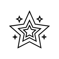 Obraz premium star design with smaller sparkles in minimalist style 