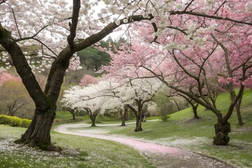 Obraz premium A beautiful tree garden in nature.